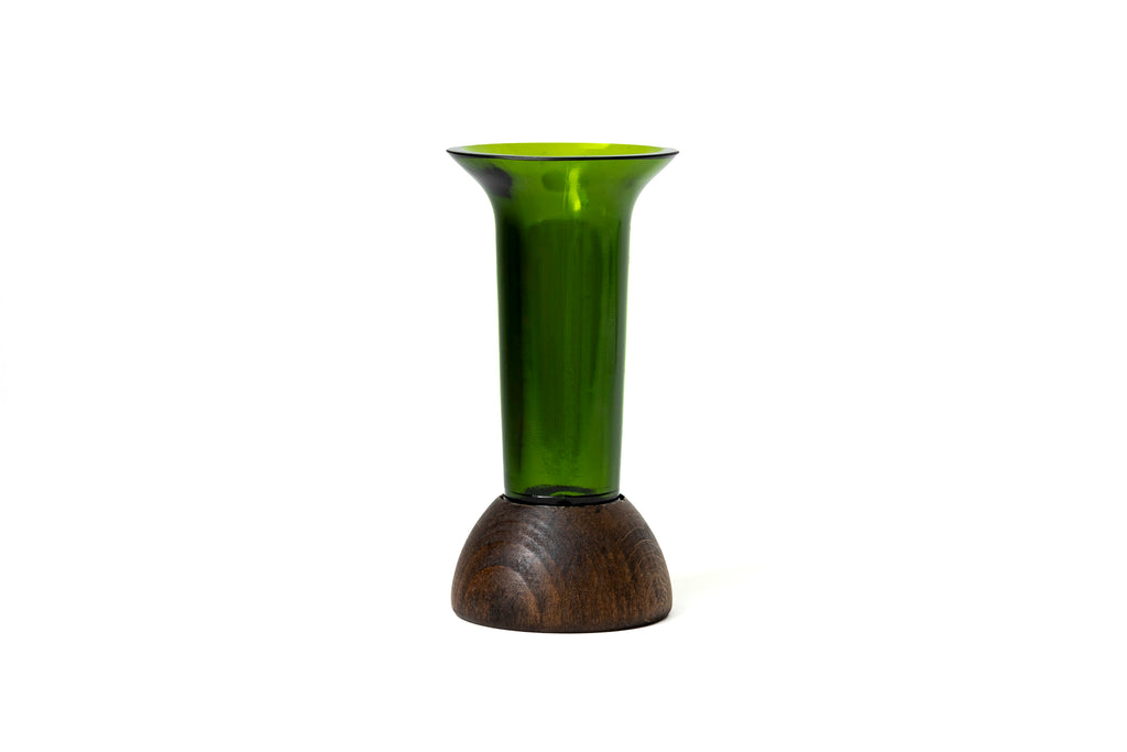 Upcycle Şamdan Mumluk - Ahşap Tabanlı