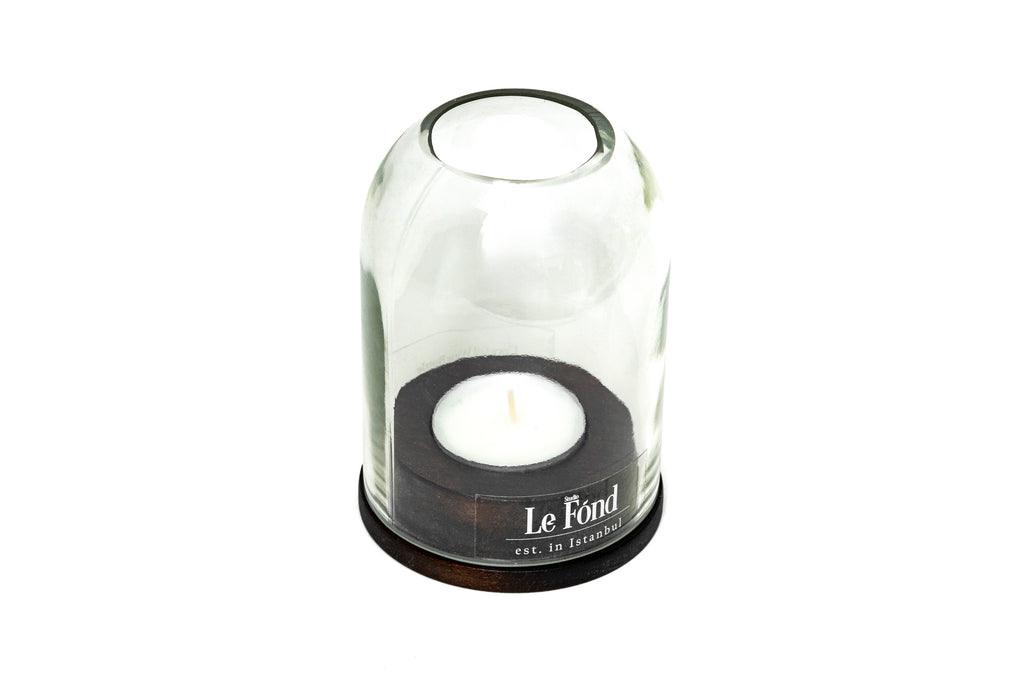 Upcycle Tealight Mumluk - Ahşap Tabanlı