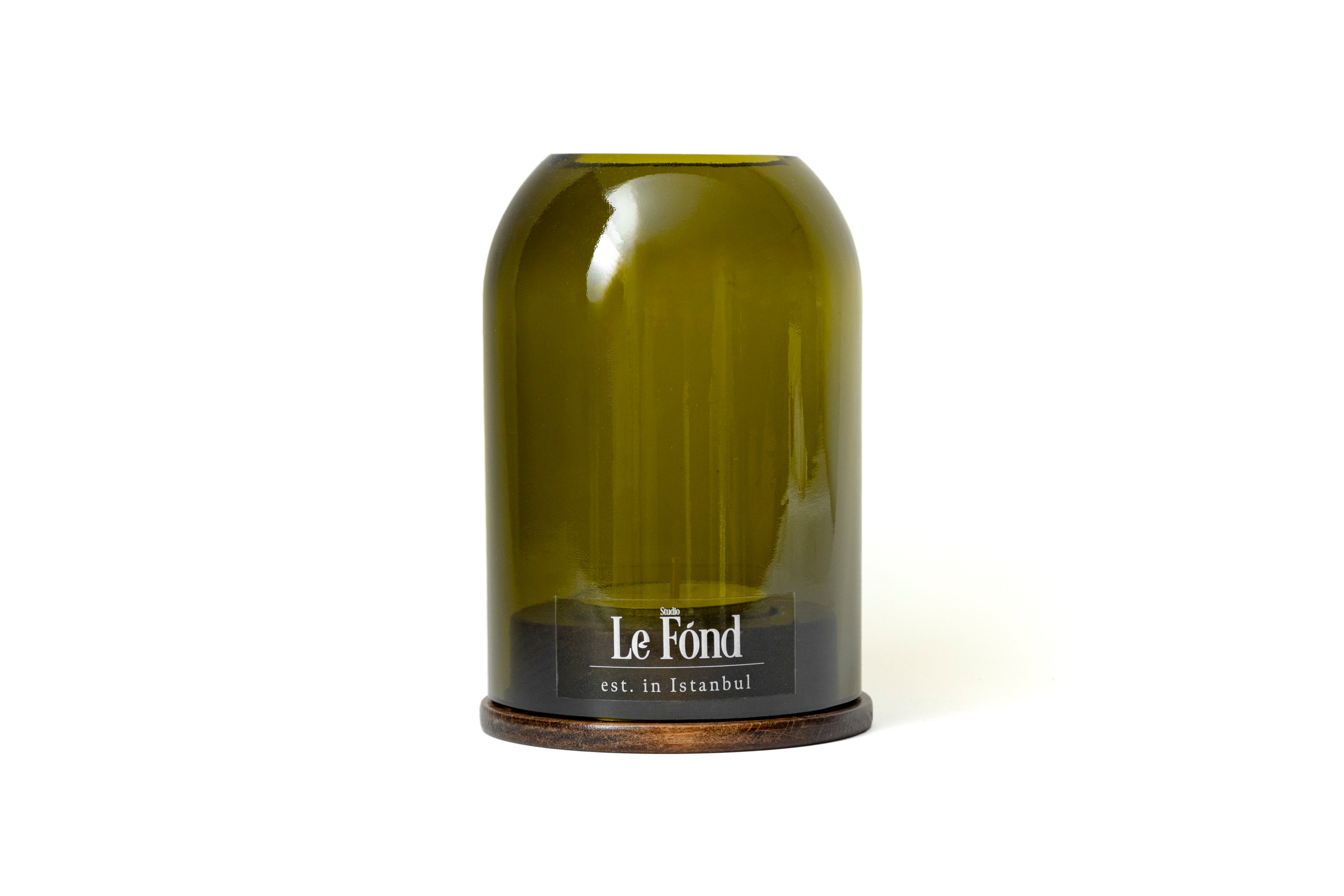 Upcycle Tealight Mumluk - Ahşap Tabanlı