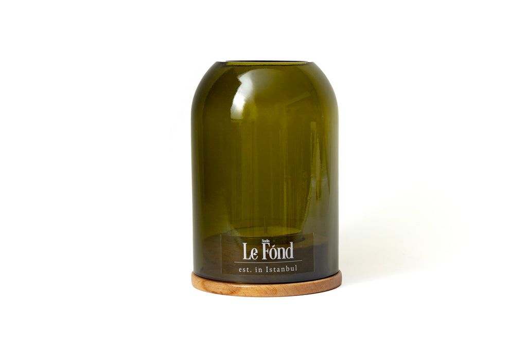 Upcycle Tealight Mumluk - Ahşap Tabanlı